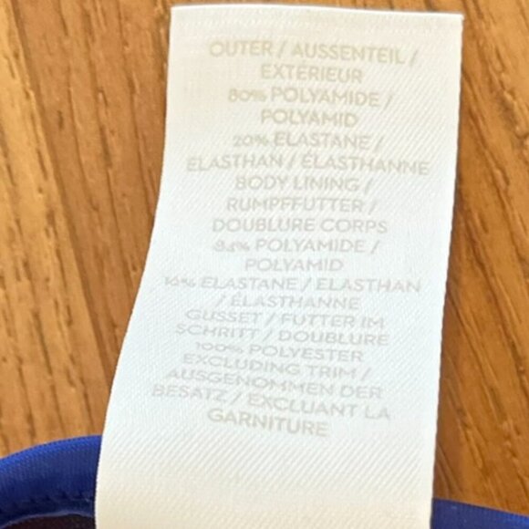 Boden Red Blue Underwire Summer Beach Vacation One-Piece Swim-Suit Sz 36C - Picture 8 of 11